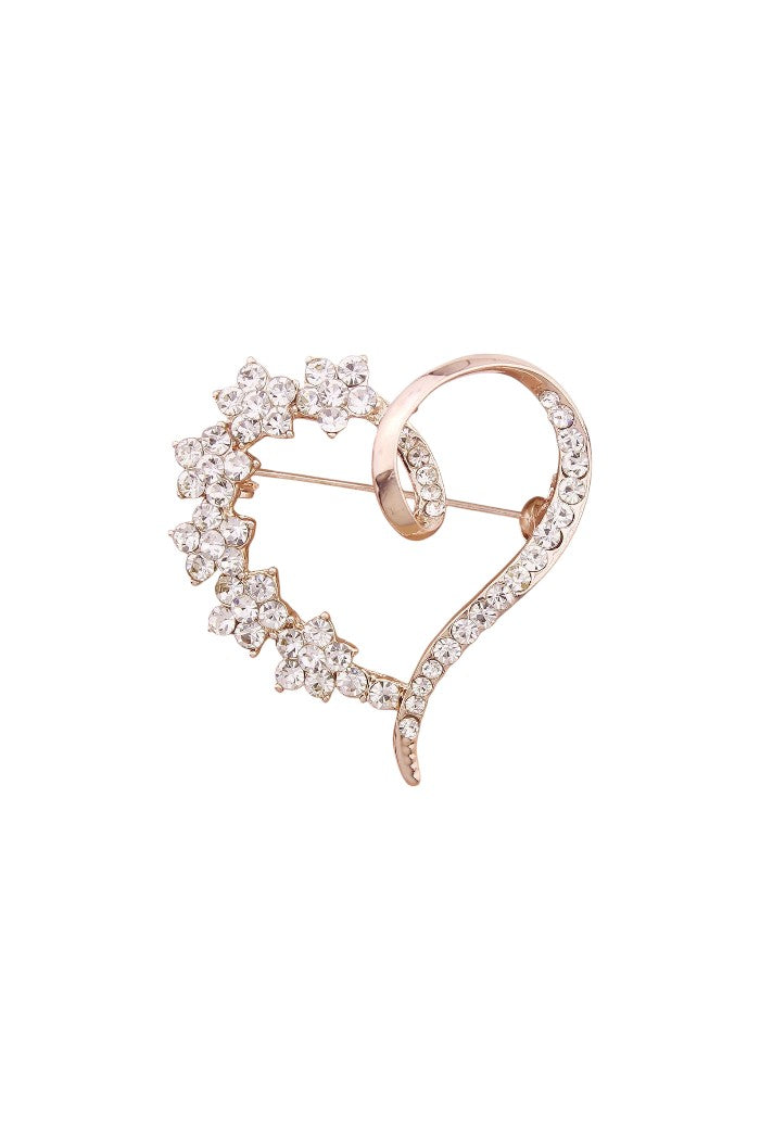 Strass Hart Broche
