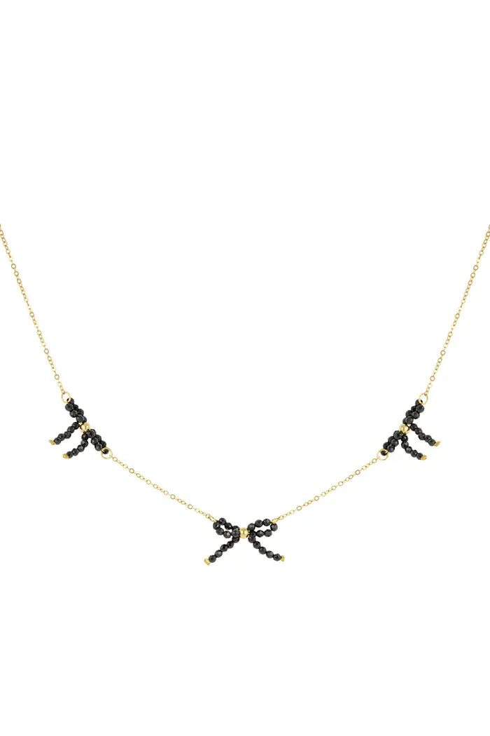 Ketting met kralenstrikken - goud