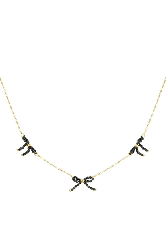 Ketting met kralenstrikken - goud