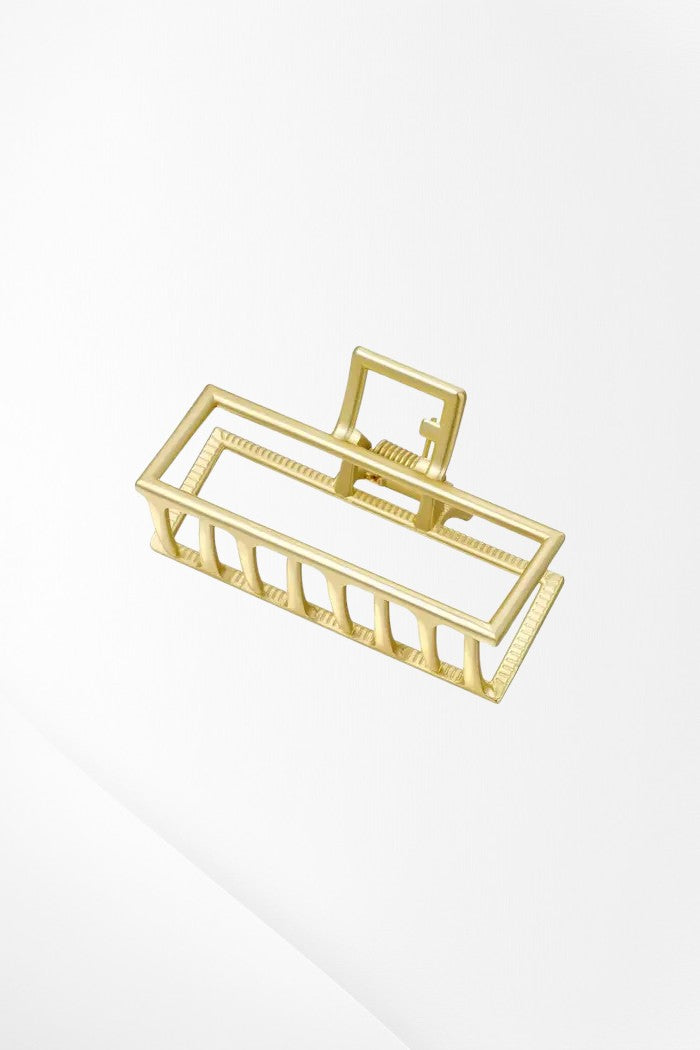 Rectangular shaped metal hairclip