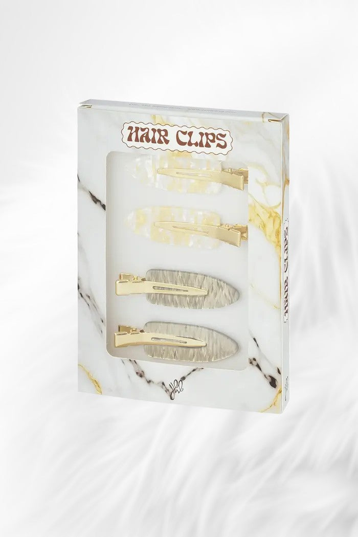 Hairclip box Marble - Beige