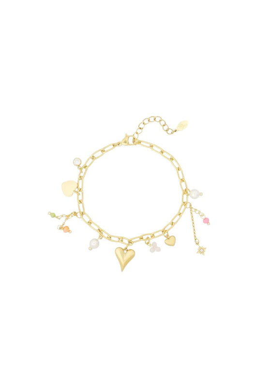Bedelarmband amore color