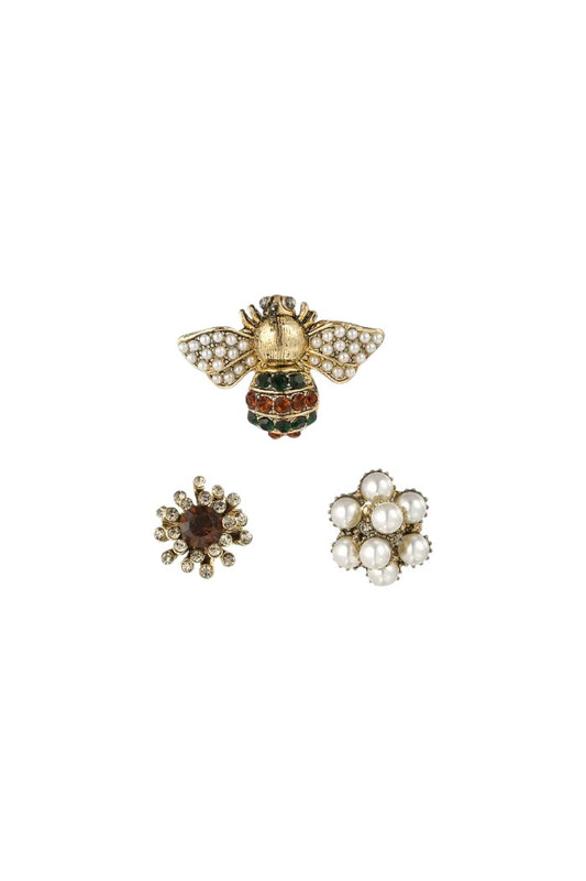 Broches trio busy bee