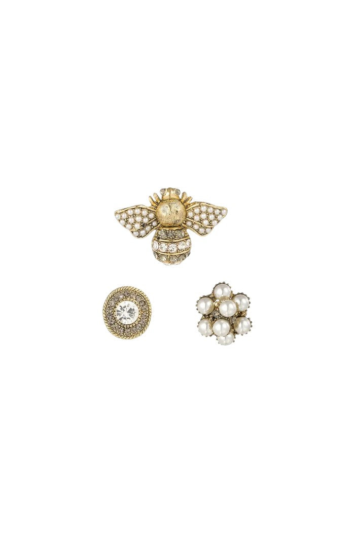 Broches trio busy bee