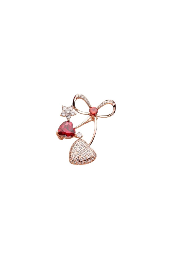 Cherry Heart Broche
