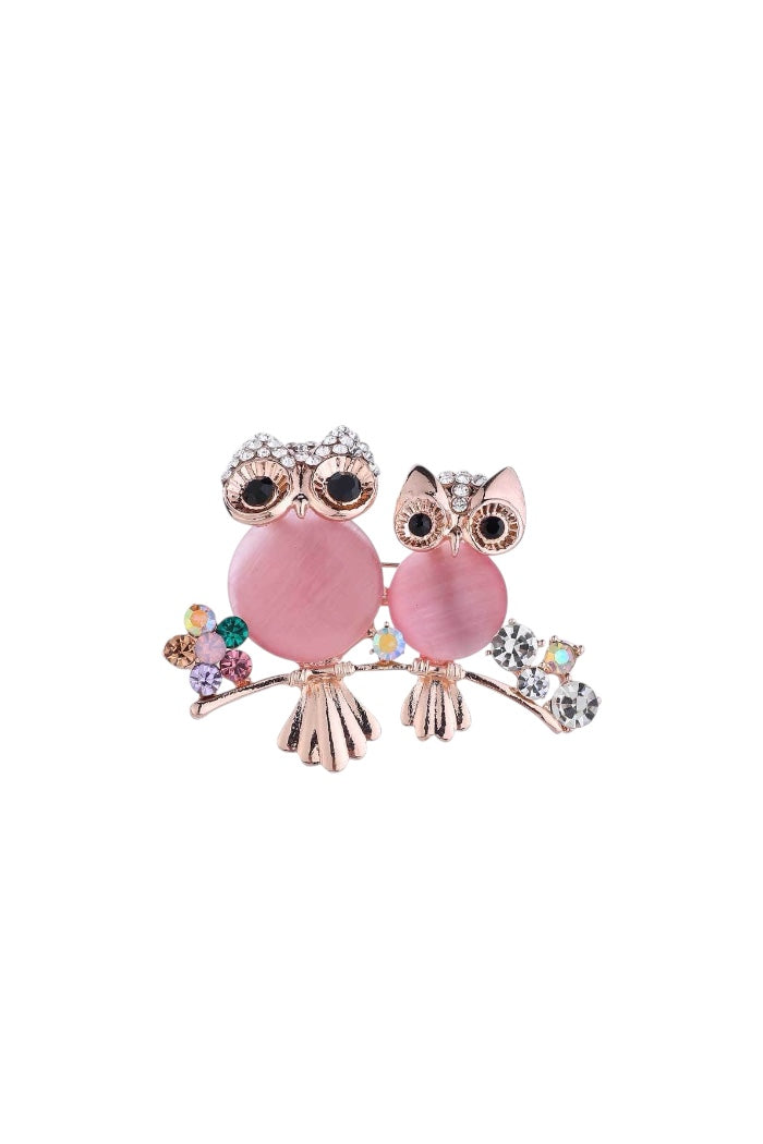 Stralende Uilenliefde Broche