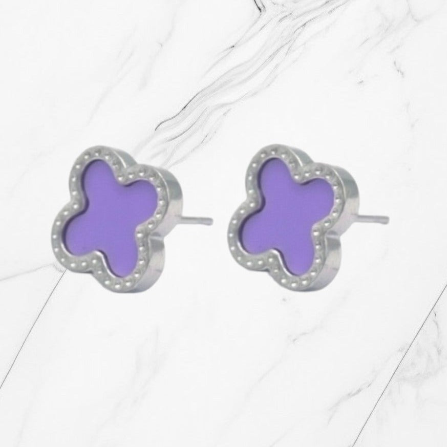 Oorbellen clover gekleurd