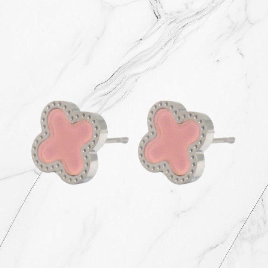 Oorbellen clover gekleurd