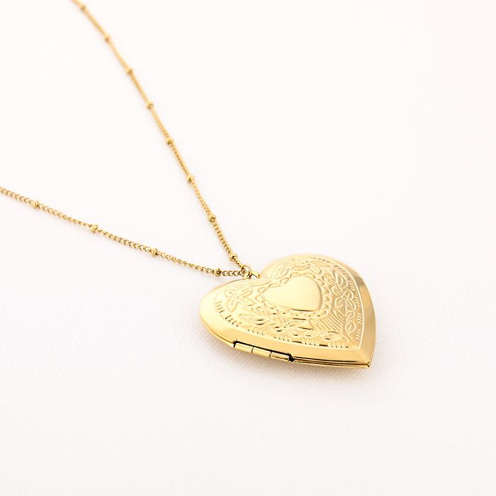Sealed heart medallion - Goud