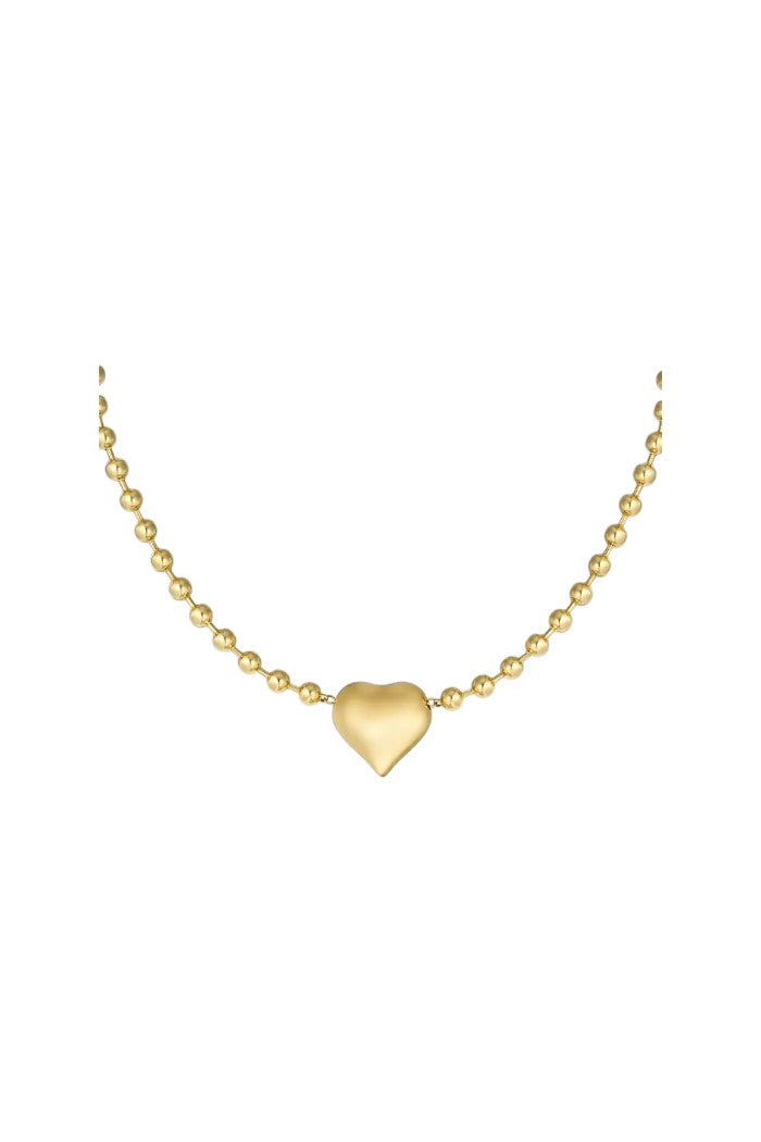 Ketting big heart - goud