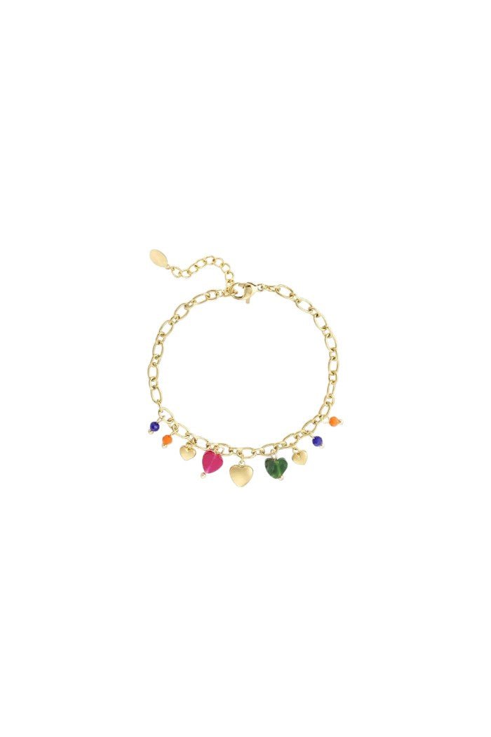 Vibrant hearts armband