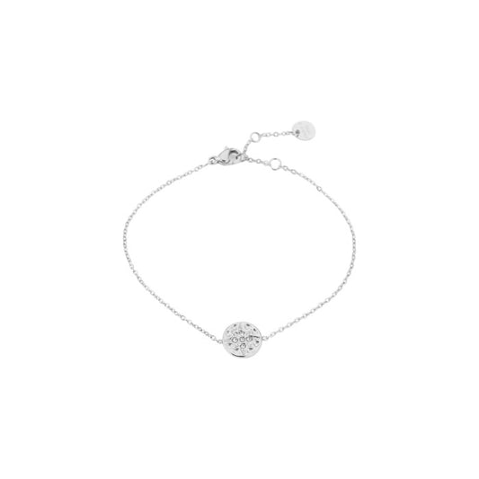 armbandje met bewerkt muntje met ster patroon