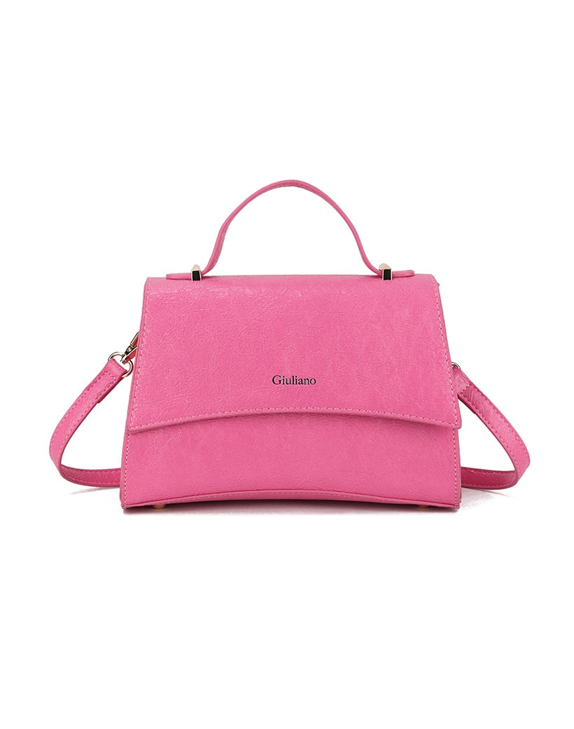 Kunstlederen handtas - Fuchsia