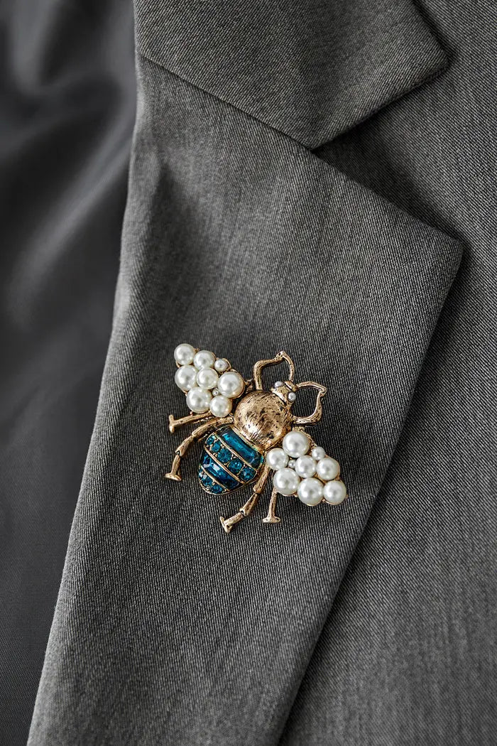 Bee broche - oranje