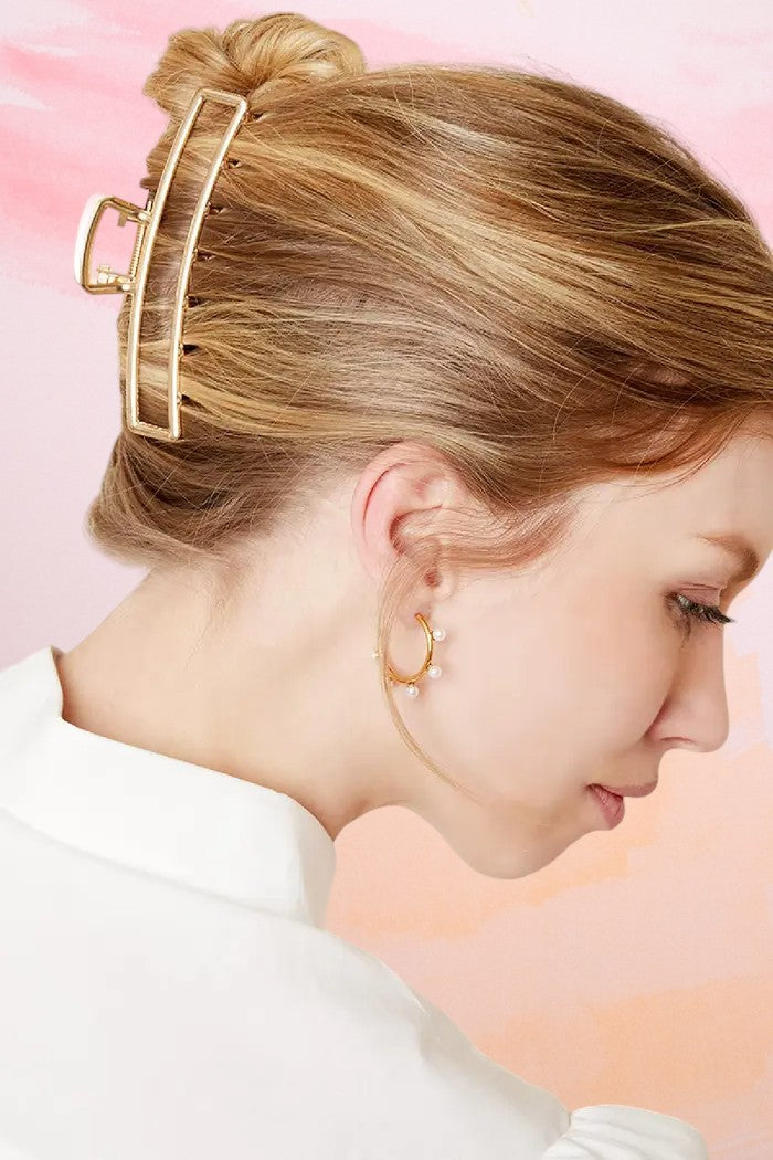 Large metal hairclip Vintage-Gold