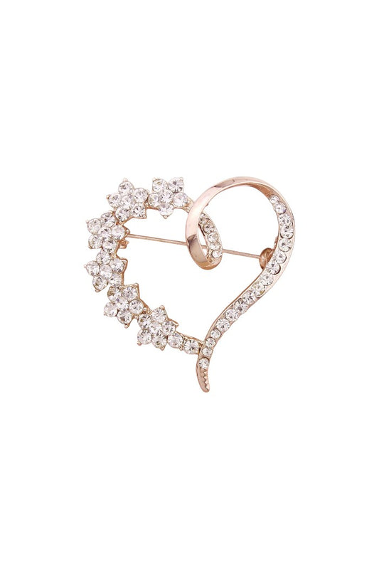 Strass Hart Broche