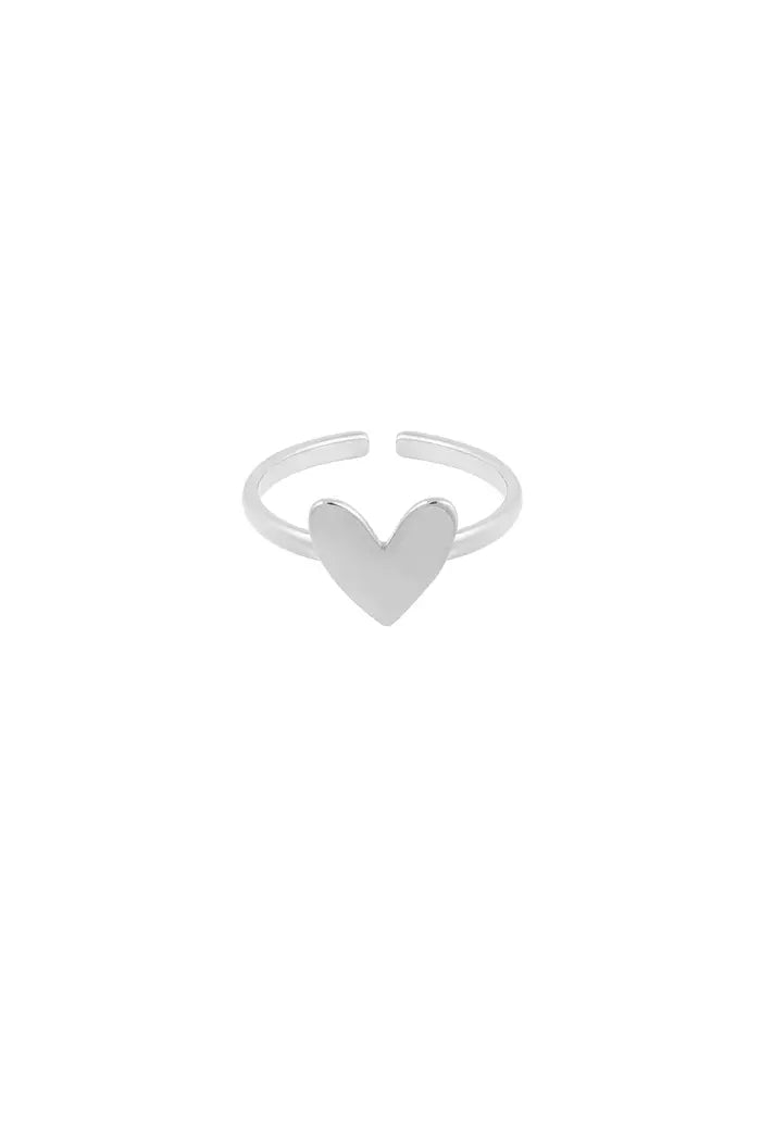 Heart ring silver
