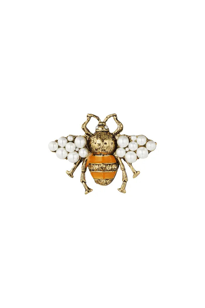 Bee broche - oranje