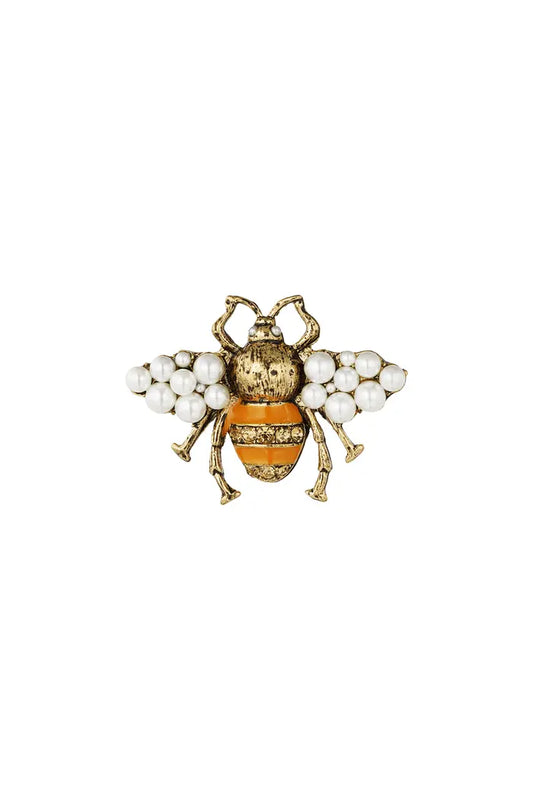 Bee broche - oranje