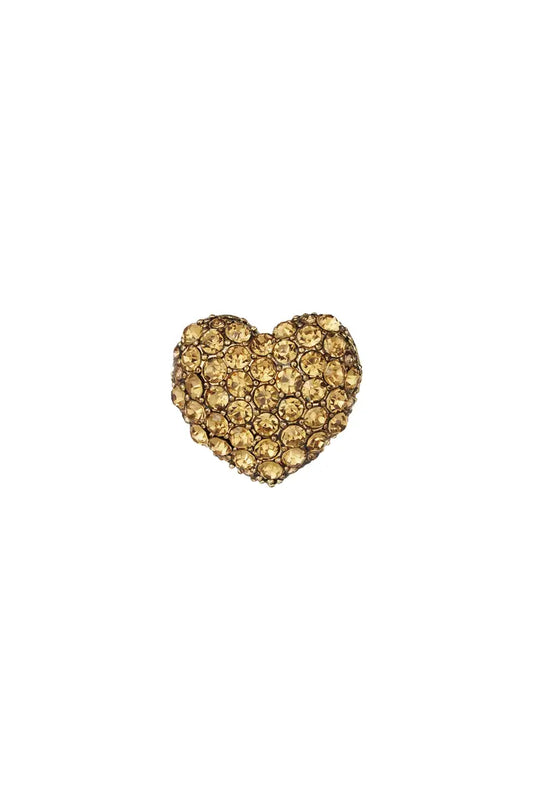 Gold heart broche