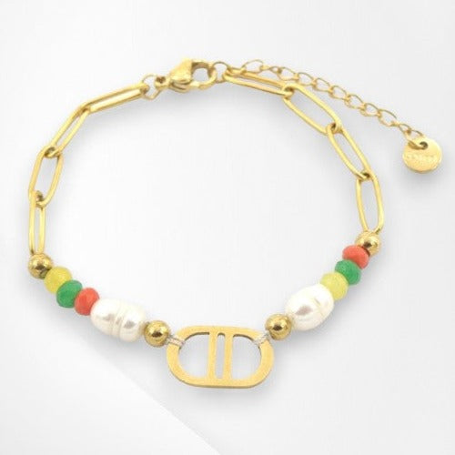 Bracelet Freshwater Pearl Gold - Multicolor