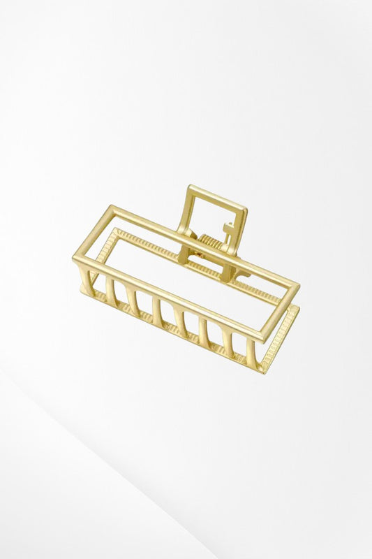 Rectangular shaped metal hairclip