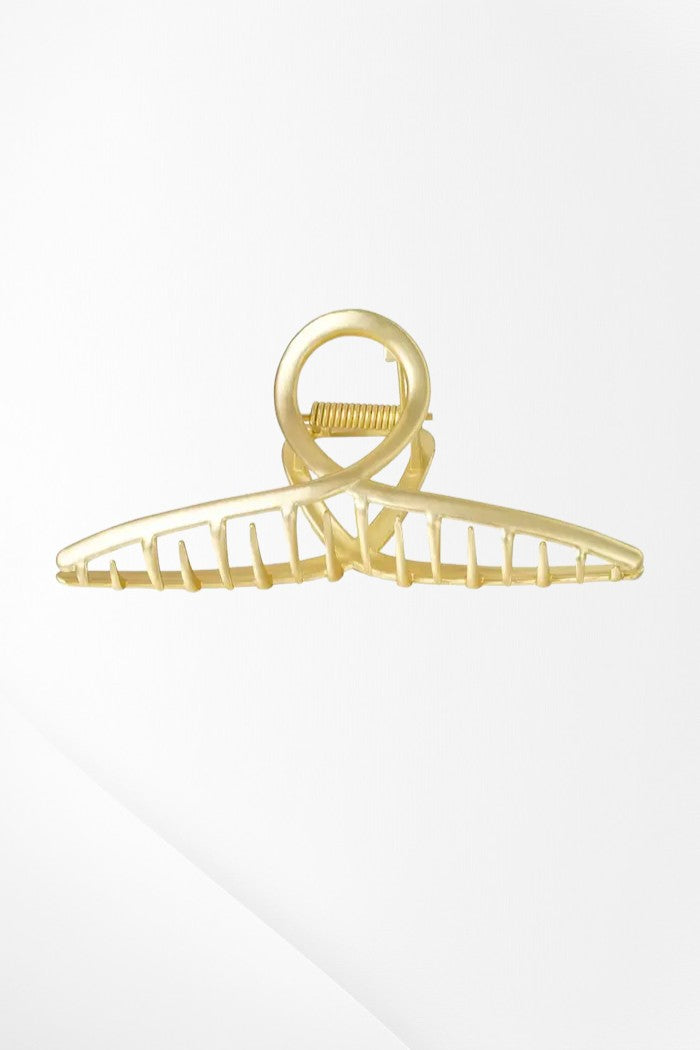 Hairclip vintage gold metal
