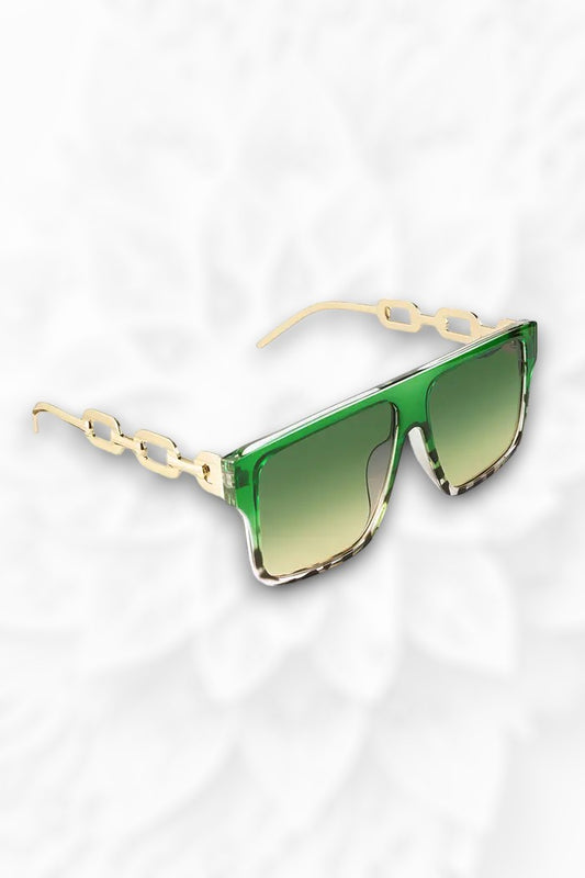 Sunglasses leg with link - Green