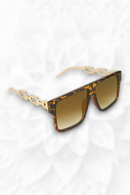 Sunglasses leg with link - Brown