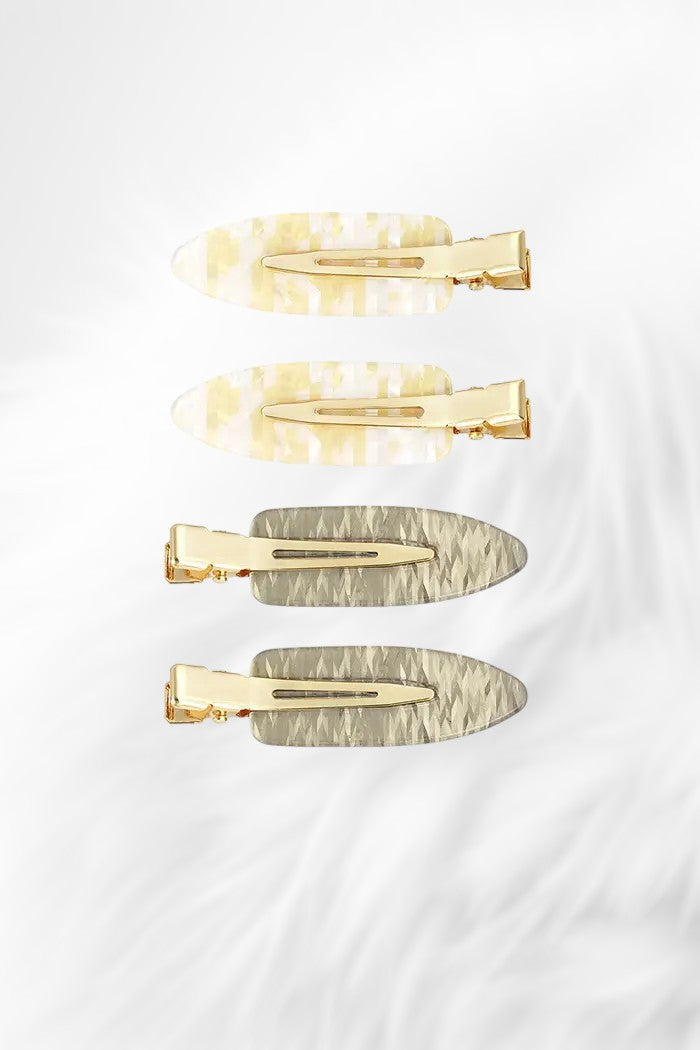 Hairclip box Marble - Beige