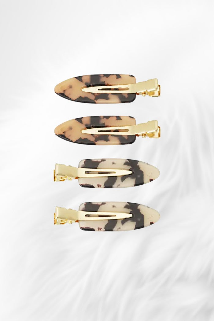 Hairclip box Marble Chic - brown