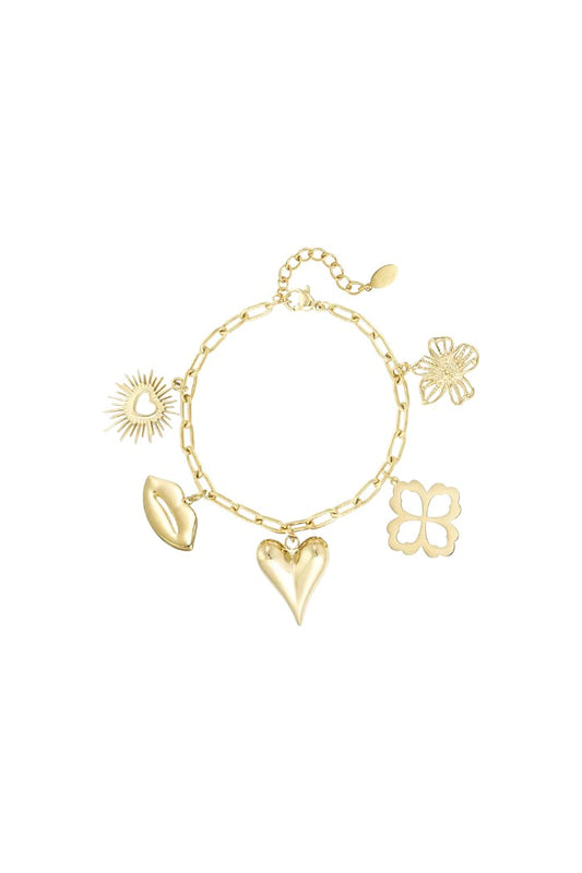 Bedelarmband floral lovers