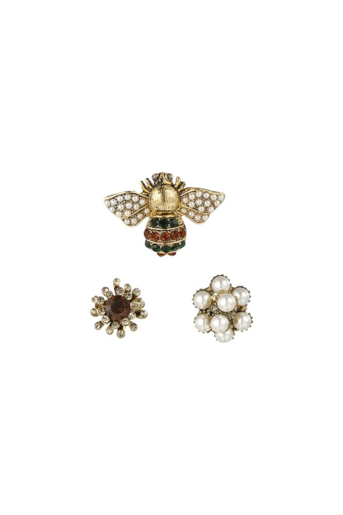 Broches trio busy bee