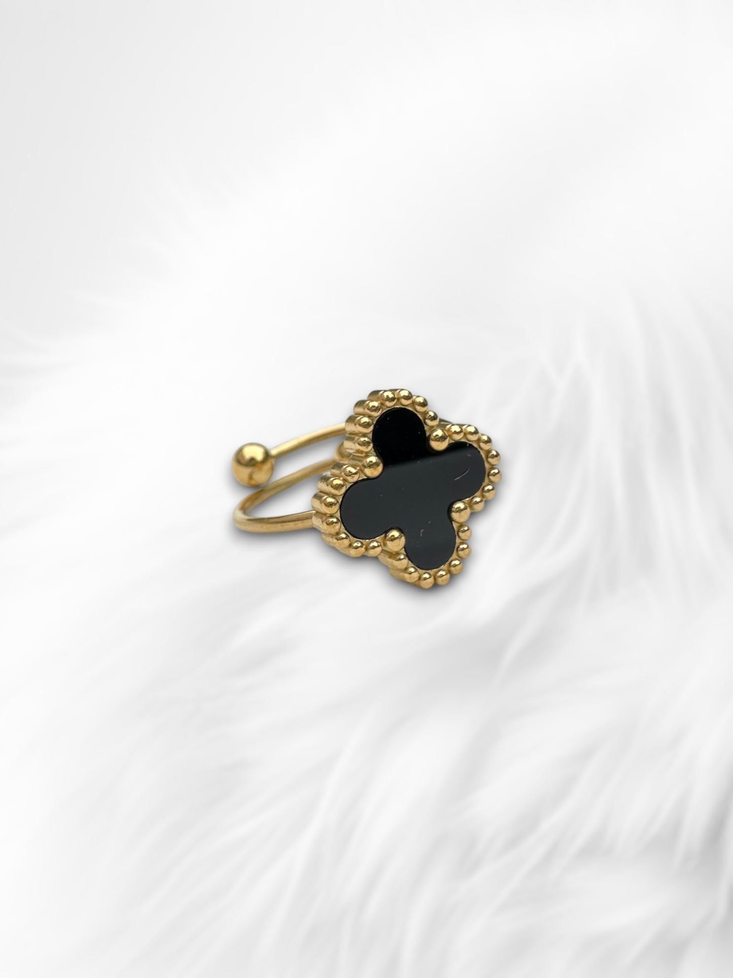 Clover Ring Gold-Black