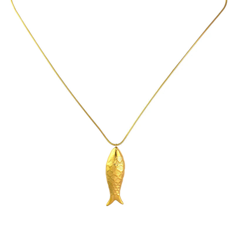 LONG fish necklace