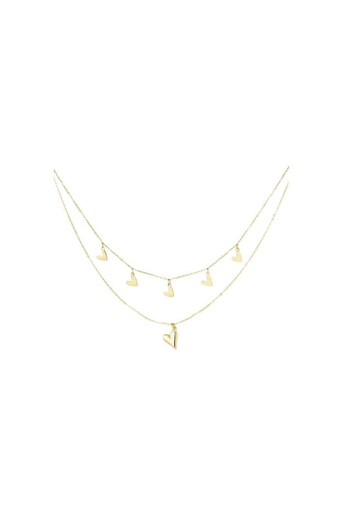Dubbele hart ketting