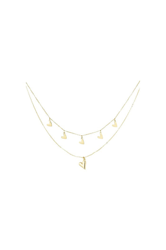 Dubbele hart ketting