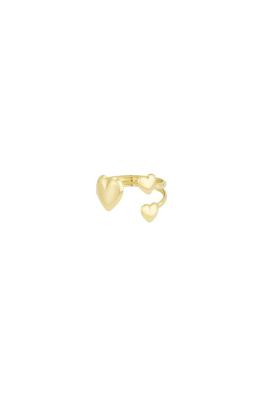 Heart trio ring