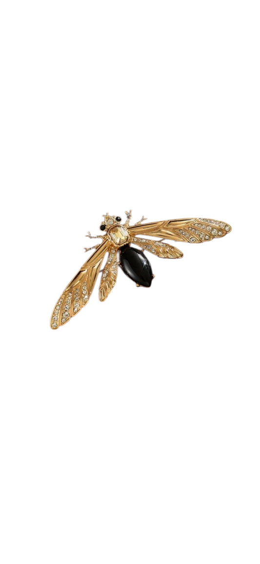 Luxe Zwartgloed Broche