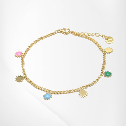 Gold Sun Bracelet - Multicolor