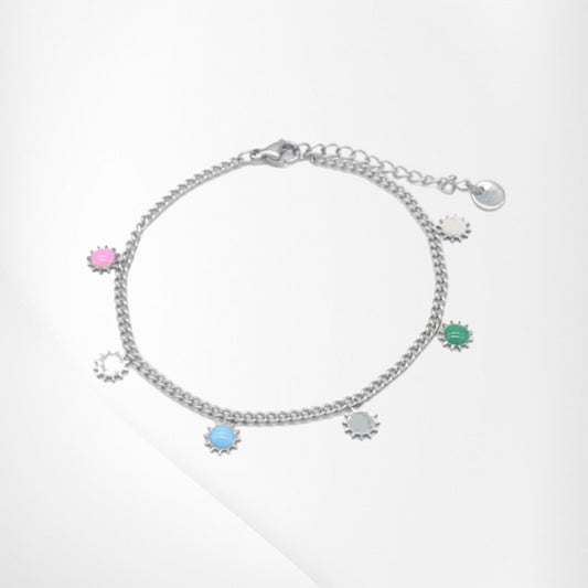 Silver Sun Bracelet - Multicolor