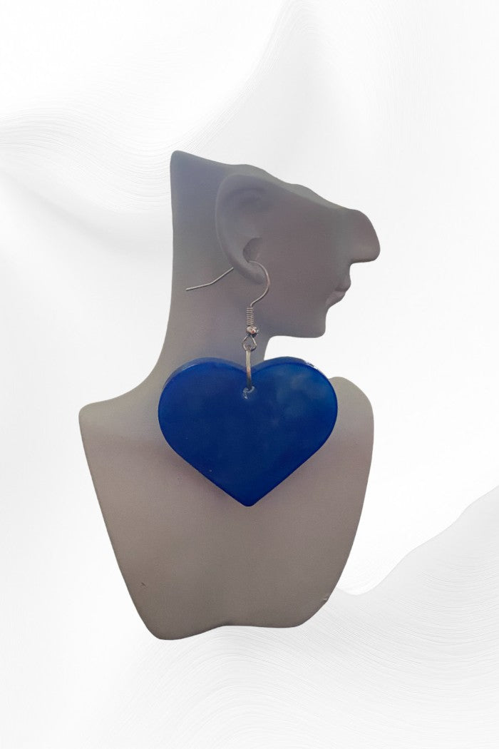 Blue Hearts Earings