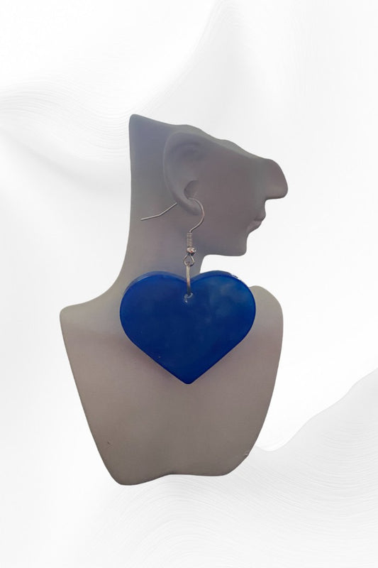 Blue Hearts Earings