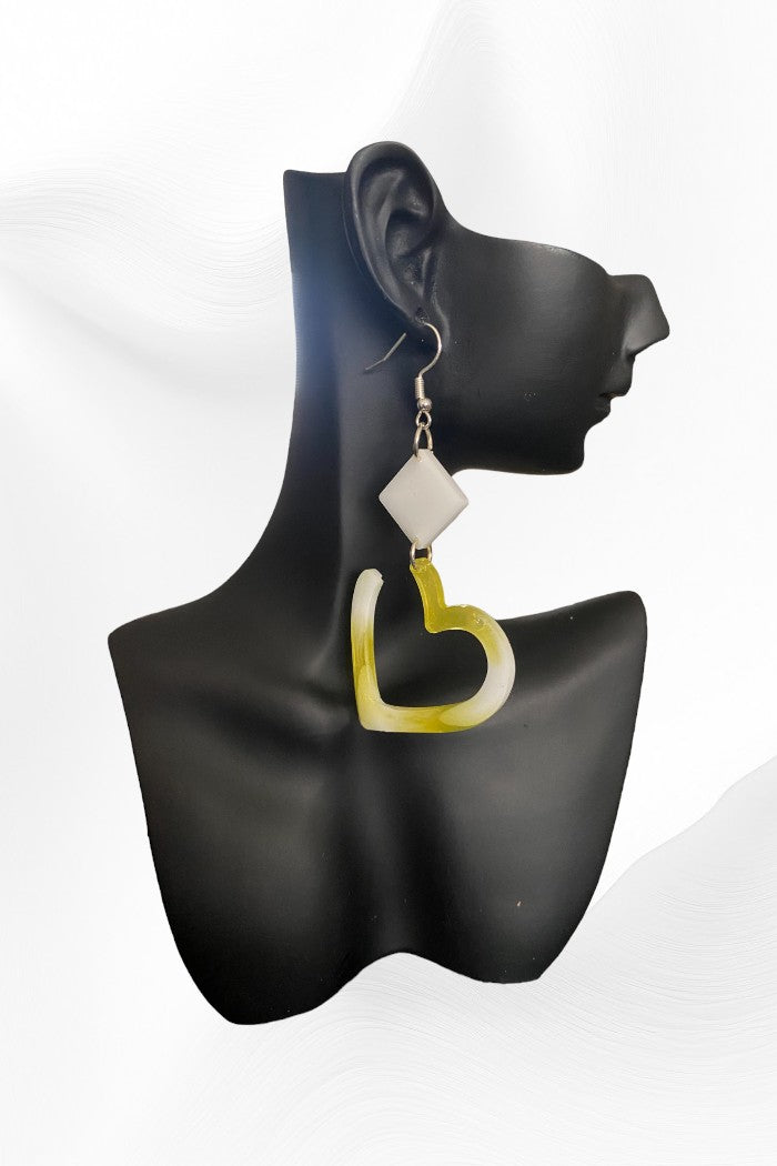Swing hearts earings