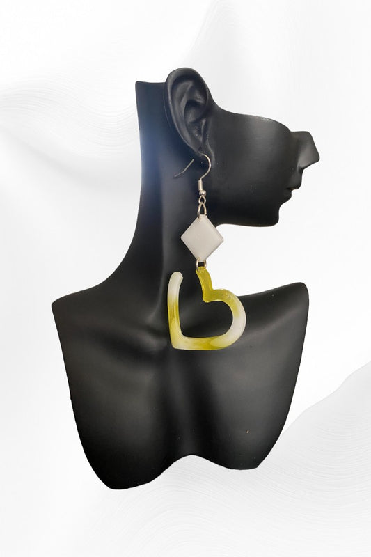 Swing hearts earings