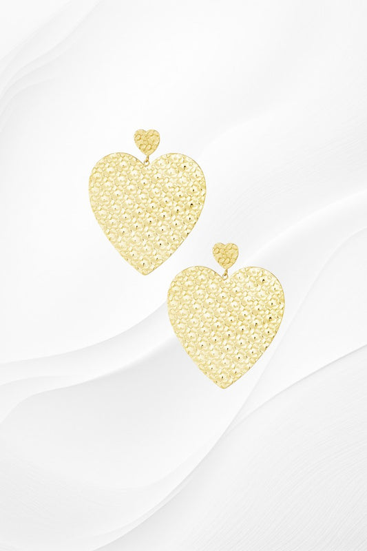 Gold-Silver Heart Earings