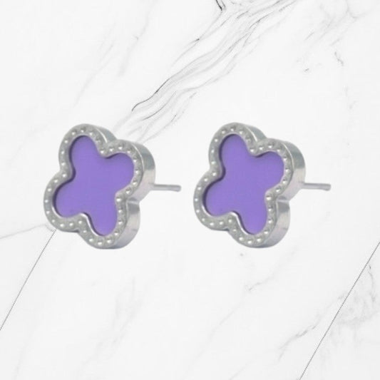 Oorbellen clover gekleurd