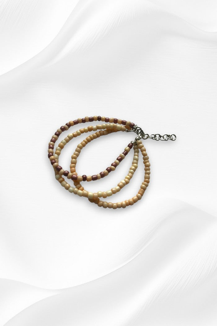 Triple Beige Armband