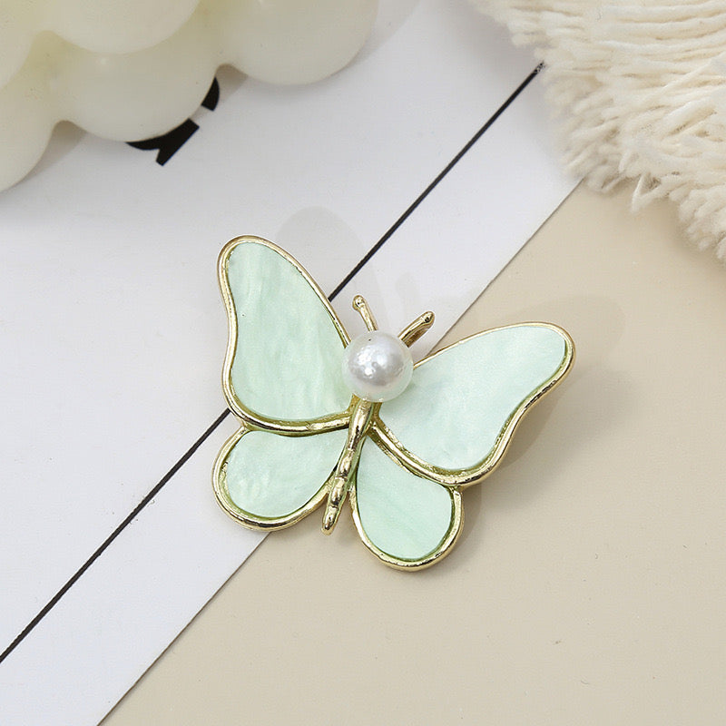 Parel Vlinder broche
