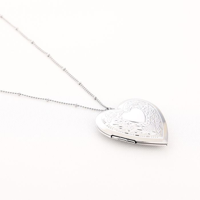 Sealed heart medallion - Zilver